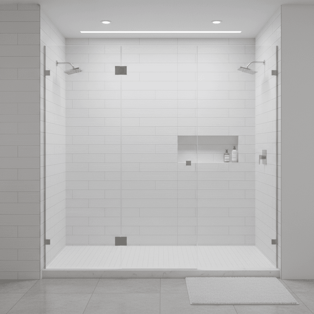 Custom shower enclosure in Redmond bathroom