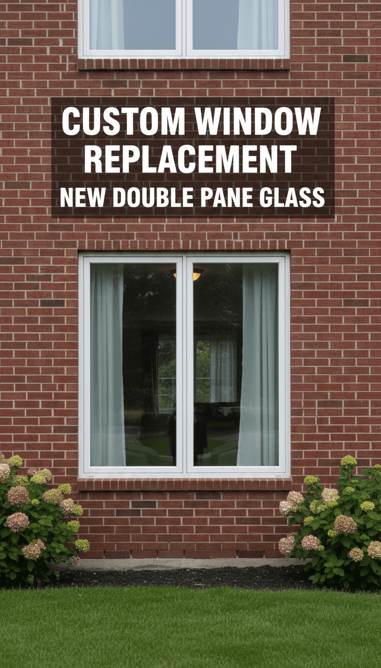 Custom window replacement in a residential home