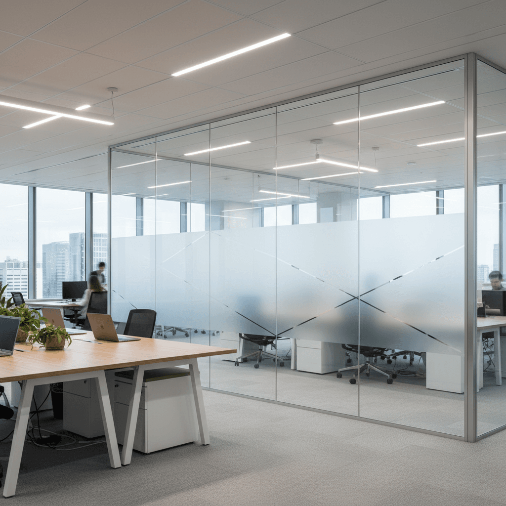 Office glass partition wall