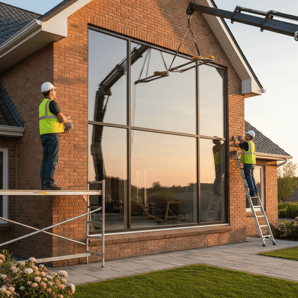 Window replacement in Bellevue home