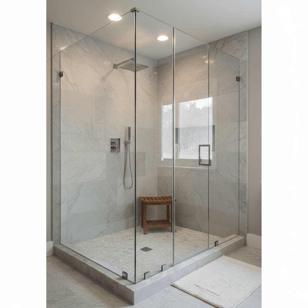 Frameless enclosure detail