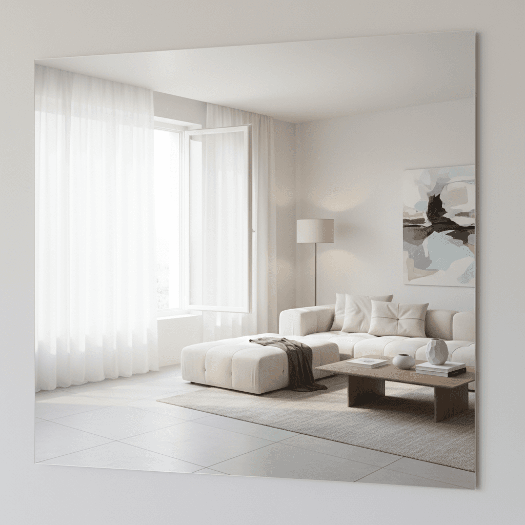 Mirror installation in living room
